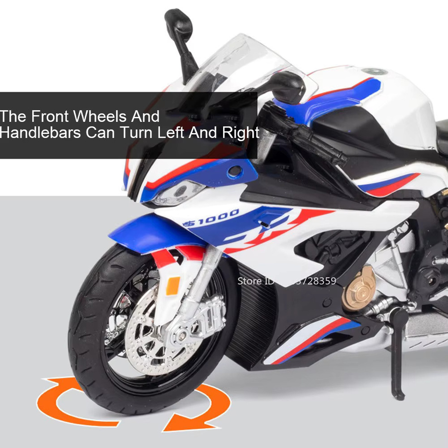 MAKEDA S1000RR Miniatur Motorrad Modell, 1:12, Metall, mit Licht und Sound - Bild 4