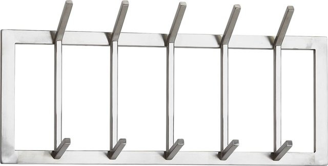 Wohnling Garderobe aus Metall in Silber/Grau, modern und matt, B/H/T: 65 x 30 x 10 cm - Bild 1
