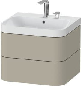 Duravit Möbelwaschtisch Happy D.2 Plus in Beige, Wandhängend, B: 57,5 cm, T: 49 cm, H: 48 cm - Bild 1