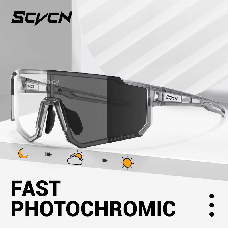 SCVCN Sportsonnenbrille, Photochrome, Vollrand, Kunststoff, Unisex - Bild 5