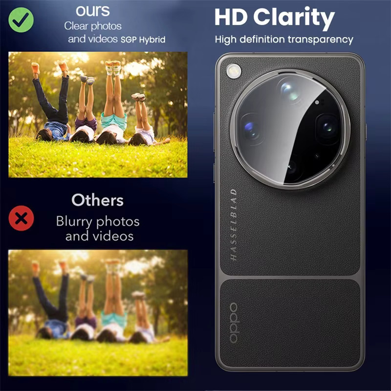 Oppo Find X9 Ultra 5G 3D Kameraschutzfolie aus gebogenem Glas mit 9H Härtegrad in Schwarz - Bild 4