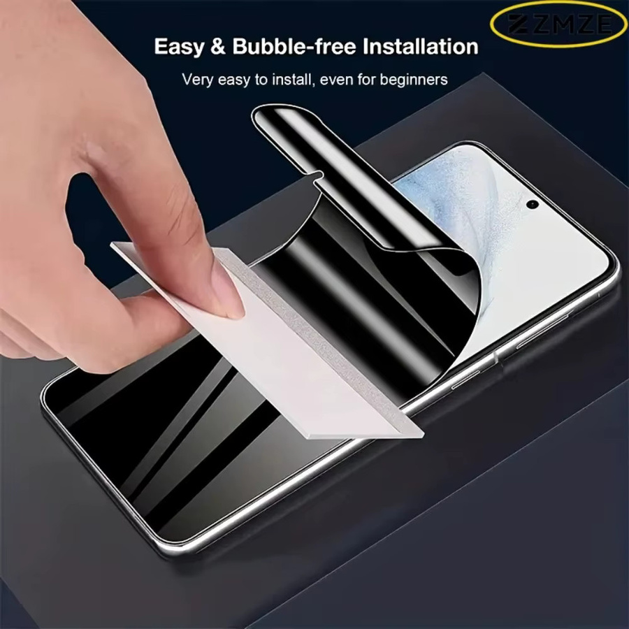 4er-Pack Samsung Galaxy S26 S25 S24 S23 S22 S21 Ultra Plus Edge FE Anti-Spy Hydrogel Displayschutzfolie in Schwarz - Bild 3