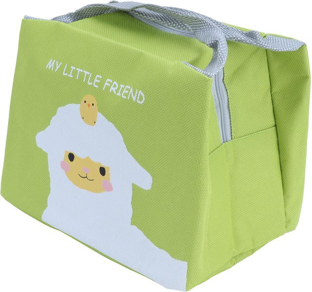 CosyHome Lunchtasche mit Cartoon-Alpaka Design, isolierte Picknicktasche für unterwegs, beige - Bild 1