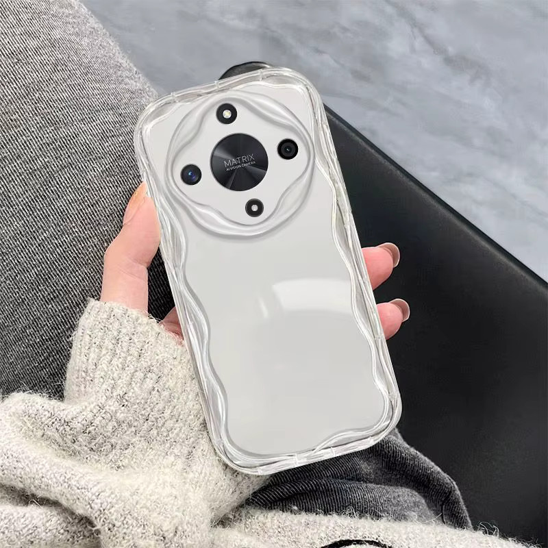 Honor X9d und Honor Magic 8 Lite 5G Handyhülle Transparent TPU Wave Soft Case Cover für Honor X9D MTN-NX1 - Bild 1