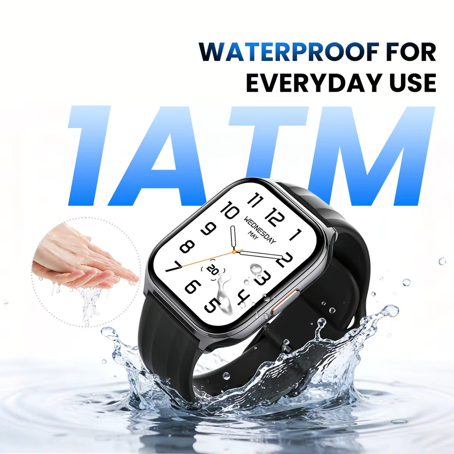 HAYLOU Watch 3 Smartwatch in Schwarz mit 1,85 Zoll AMOLED-Display, Sprachanruffunktion, 1 ATM Wasserdichtigkeit und Silikonarmband - Bild 4