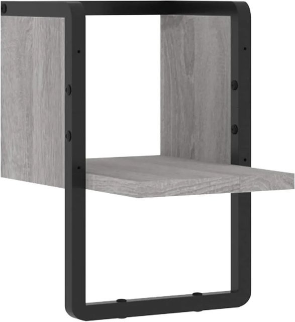 vidaXL Wandregal mit Stange in Grau Sonoma, B/T/H: 20 x 25 x 30 cm - Bild 1