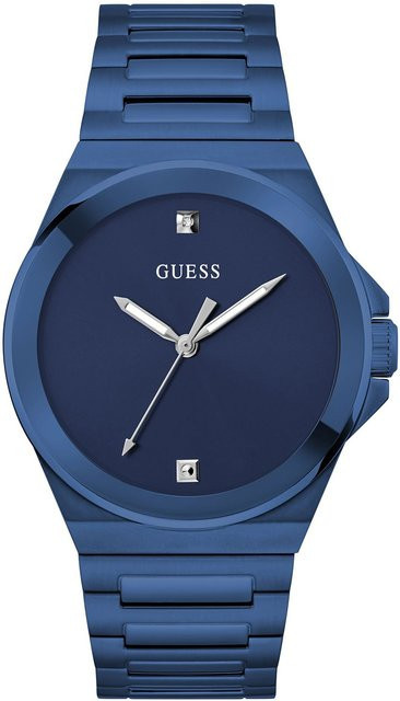 Guess Herrenuhr, Quarz, Edelstahl, Blau, 44 mm, 1 ATM - Bild 1