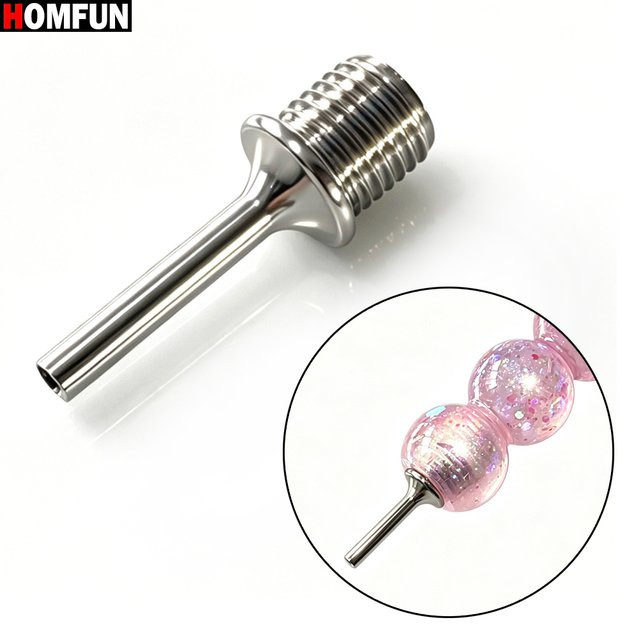 HOMFUN Multifunktionaler Diamantmalerei-Stift mit dünner Gewindespitze aus Metall in Silber für Stickerei und Nagelkunst - Bild 1