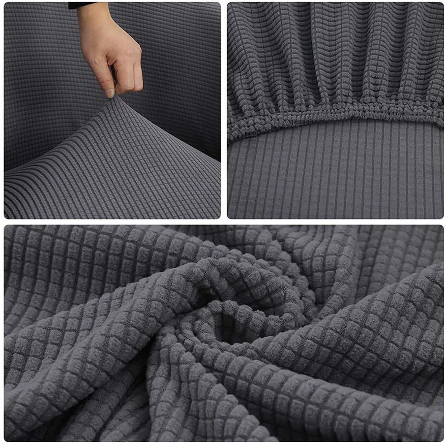 FORTUBI Jacquard-Sesselbezug aus elastischem Polarfleece in Multicolour für Einzelsessel - Bild 4