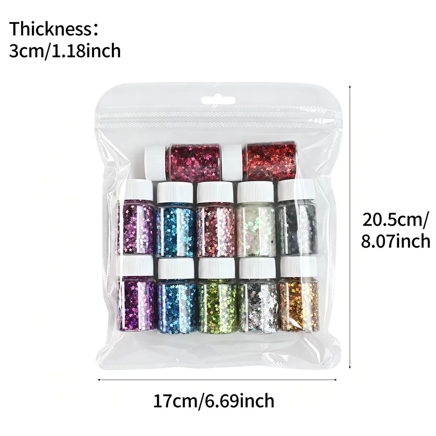 MAFANAILS Nagelglitzer Stern-Pailletten, 7g, Holographisch, Glänzend - Bild 6