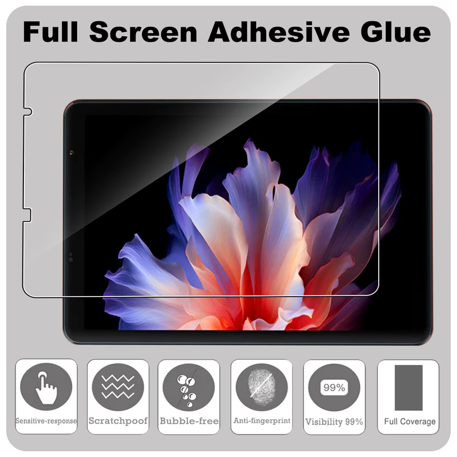 Blackview ZENO 1 Displayschutzfolie aus gehärtetem Glas, 8,0 Zoll, transparent, 9H Härtegrad, kratzfest und anti-fingerabdruck - Bild 2