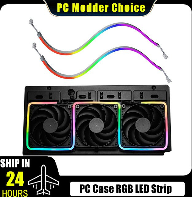 Phanteks Neon Flex RGB LED-Lichtleiste für PC-Gehäuse, Multicolour, 5V 3Pin, AURA SYNC kompatibel - Bild 1
