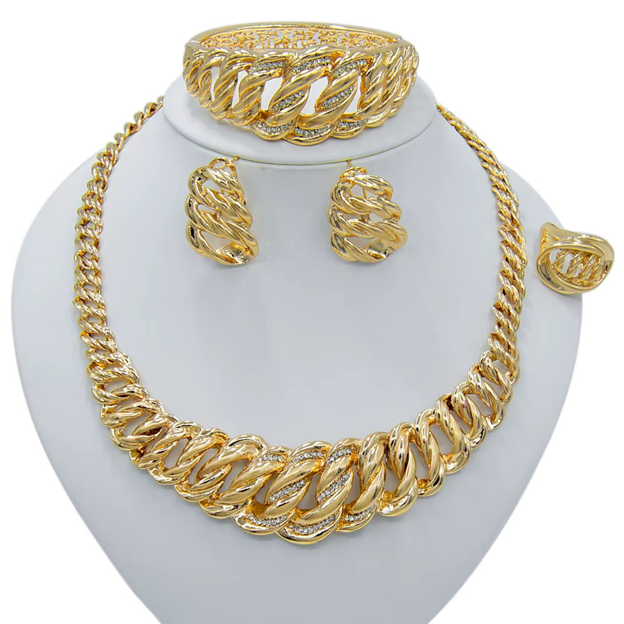 yulaili Schmuck Set, Halskette, 18 Karat vergoldet, Damen - Bild 5