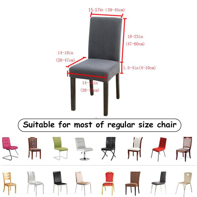 S-EMIGA Style Stretch Stuhlbezug für Esszimmer und Bürostühle aus elastischem Material, Grau - Bild 4
