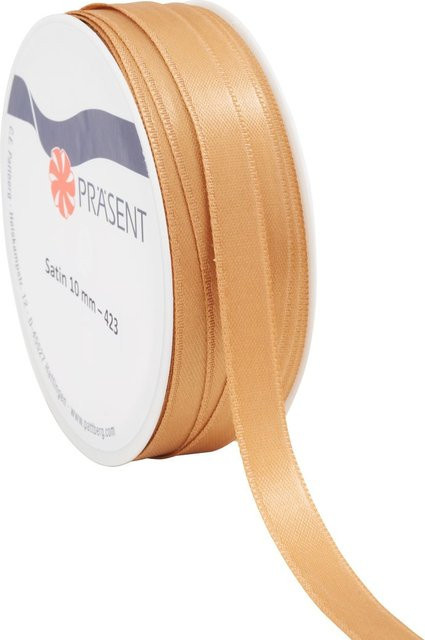 Satinband in Gold mit einer Breite von 10 mm - Bild 1