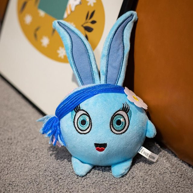 Bai Fen Bai Osterhasenpuppe, Plüschtier, blau - Bild 1