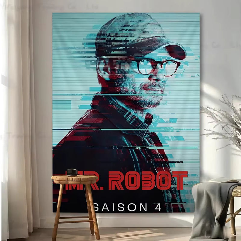 Mr. Robot Hippie Wandteppich mit buntem Blumenmuster als dekorativer Wandbehang in Multicolor - Bild 4