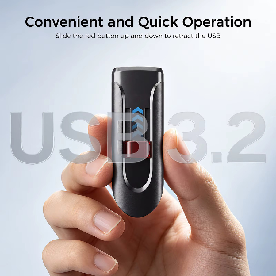JASTER USB 3.2 Flash Drive USB-A Speicherstick in Schwarz - Bild 4