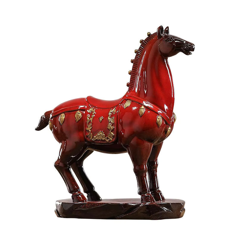 PDQ Keramik-Tierfigur in Rot als luxuriatives Deko-Ornament für Wohnzimmer und Nachttisch - Bild 3