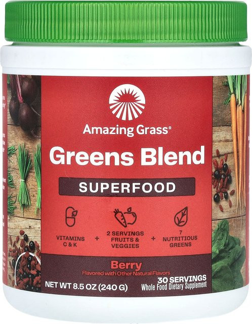 Amazing Grass Greens Blend Superfood Beerengeschmack 240 g - Bild 1