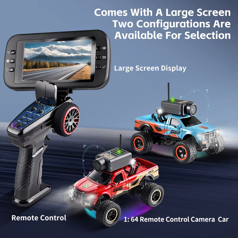 Wltoys 6407 Mini FPV RC-Rennwagen, 1:64, mit Kamera und Monitor, WLAN-App-Steuerung - Bild 2
