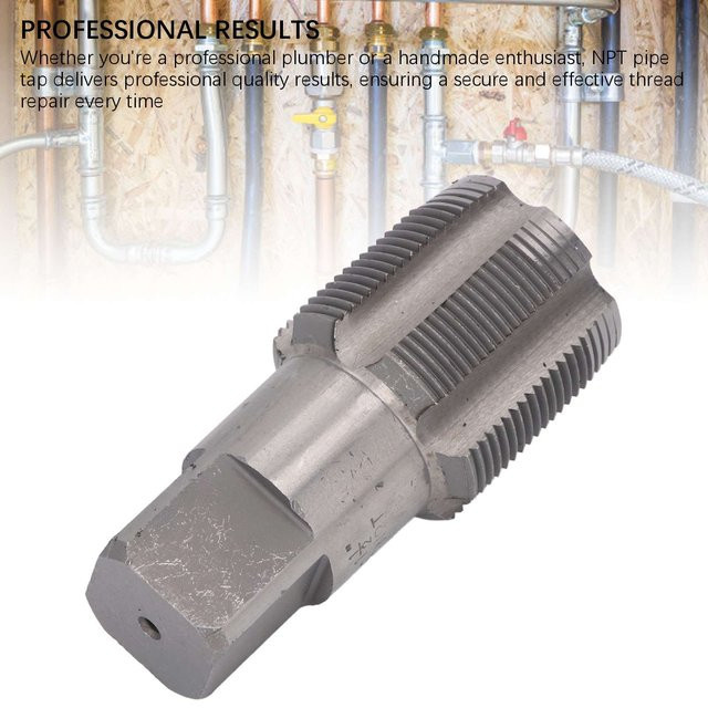 Rohrgewindebohrer Reparaturwerkzeug für Sanitärarbeiten mit Aufbewahrungsbox, 1 1/2 Zoll NPT, Grau - Bild 1