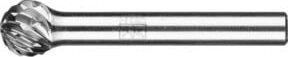 PFERD Hartmetall Hochleistungsfrässtift ALLROUND Kugel KUD silber Ø 10 x 09 mm, Schaft-Ø 6 mm, universal grob - Bild 1
