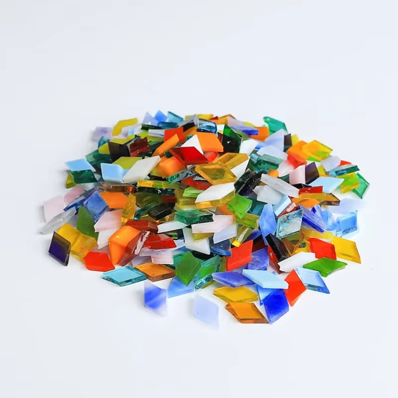 Buntes Glas-Mosaik in Diamantform für DIY-Bastelprojekte und Kunst, 200 g - Bild 2