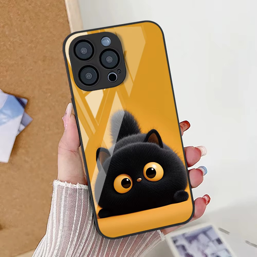 AKABEILA Handyhülle aus gehärtetem Glas mit Katzen-Design für Samsung Galaxy A57 5G A56 A55 A54 A37 A36 A34 A33 A17 A16 A15 A14 A13 A12 A53 A52 - Bild 5