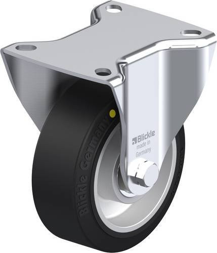 Blickle Bockrolle B-ALEV 100K-EL in Schwarz mit Stahlgehäuse, Rad-Durchmesser: 100 mm, Tragfähigkeit (max.): 200 kg - Bild 1