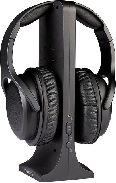 Medion Life HS-1 Funkkopfhörer Over-Ear in Schwarz mit 3,5 mm Klinkenanschluss - Bild 1