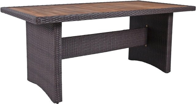 DELUKE Gartentisch ESSEN aus Akazie in Weidengrau, wetterfester Outdoor-Terrassentisch, B/T/H: 180 x 90 x 75 cm - Bild 1