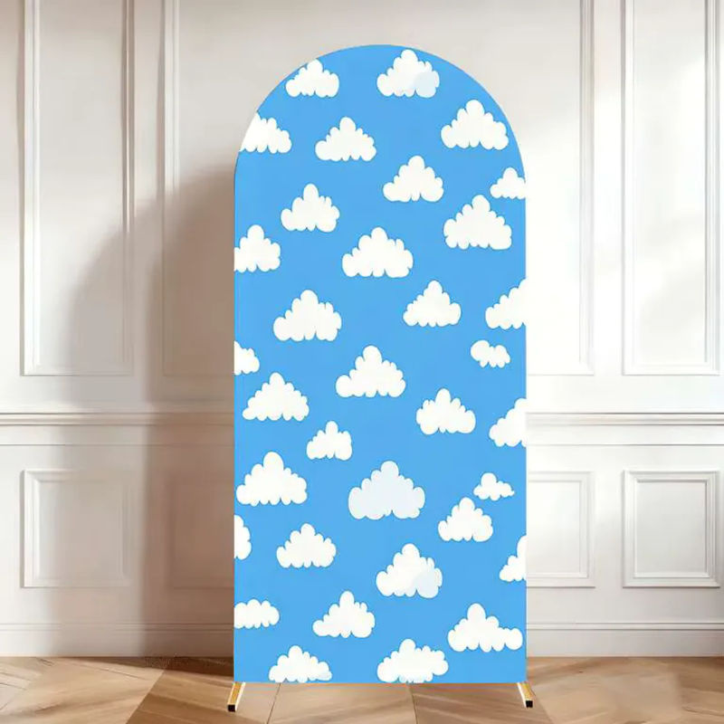 VIKAMA Hintergrunddekoration mit blauem Himmel und weißen Wolken für Geburtstag und Hochzeit, B/H: 120 x 120 cm - Bild 2