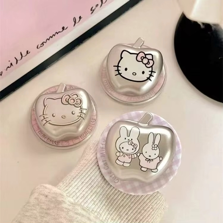 Sanrio Hello Kitty Magnetische Halterung für MagSafe – Niedlicher 3D Faltbarer Ständer in Matt Silber - Bild 1