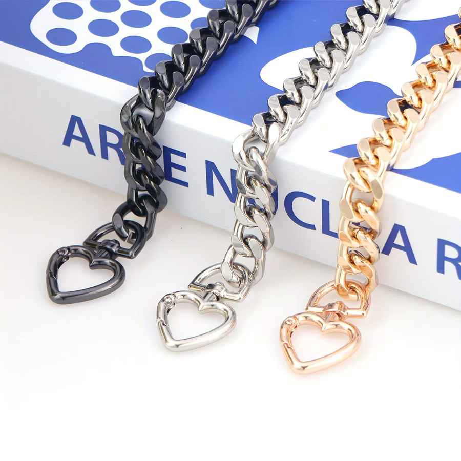 Yuchains Geldbörse Kette, Herzform, Metall, Unisex - Bild 2