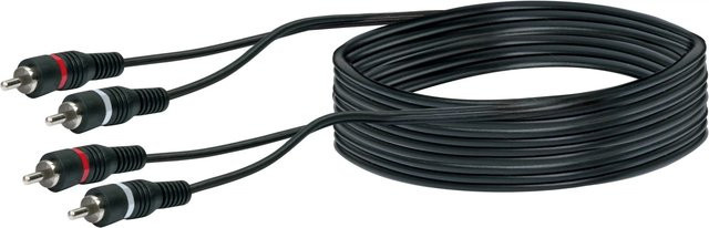 Schwaiger RCA Audio Anschlusskabel in Schwarz, 5 m - Bild 1