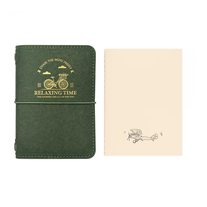 POTENTATE Aquarellpapier Skizzenbuch aus 100 % Baumwollzellstoff mit austauschbarem Kern, 200 g, tragbares Retro-Reise-Malbuch für Kunstbedarf - Bild 6