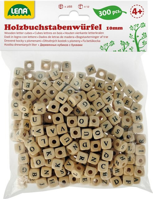 LENA Holz-Buchstabenwürfel 300-teiliges Set ab 3 Jahren - Bild 1