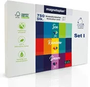 magnetoplan Moderationskarten Set 1, 750-teilig, beschreibbare Karten in den Farbserien Sea, Dawn und Rainbow, B 200 mm x H 100 mm, multicolor - Bild 1