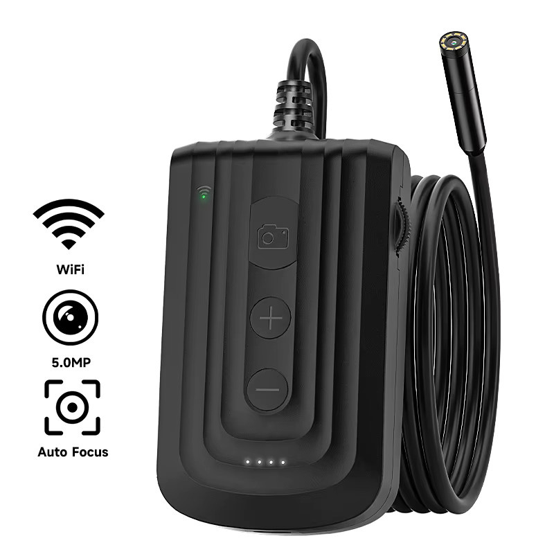 BUMBORN WiFi Industrie-Endoskopkamera in Schwarz, 1920P HD mit Autofokus, 8 mm Objektiv, IP67 wasserdicht, kompatibel mit iPhone und Android, 2600 mAh Akku - Bild 5