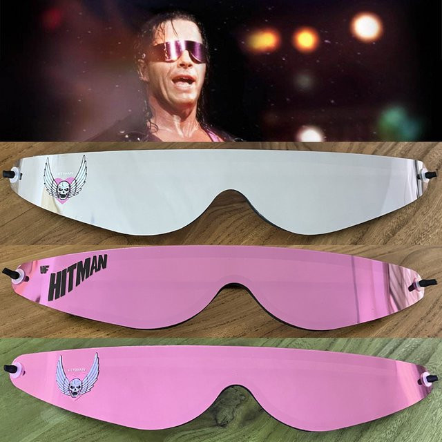 Hitman Bret Hart Sonnenbrille Wrap-Around, Pink, Silver, rimless - Bild 1