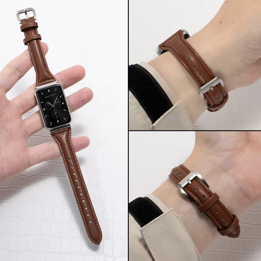 CAOWTAN Uhrenarmband Leder, Damen, für Samsung Galaxy Watch Fit 3 - Bild 2