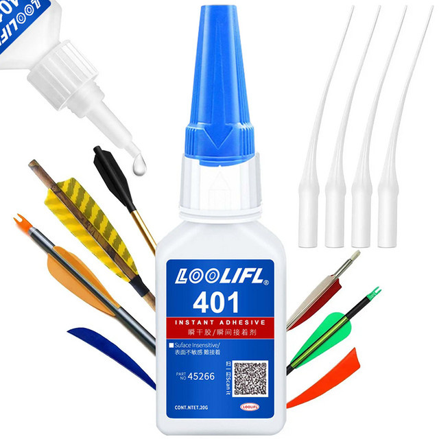 Loolifl Superkleber Cyanacrylat transparent für Reparaturen an Pfeil und Bogen sowie Kunststoff - Bild 1