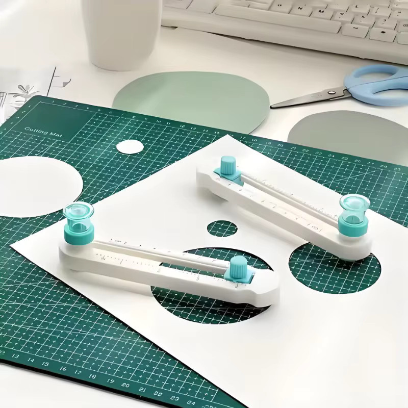 Multifunktionale 360 Grad rotierende Hand-Kreisschneidemaschine in Blau und Weiß für Büro und Schule - Bild 3