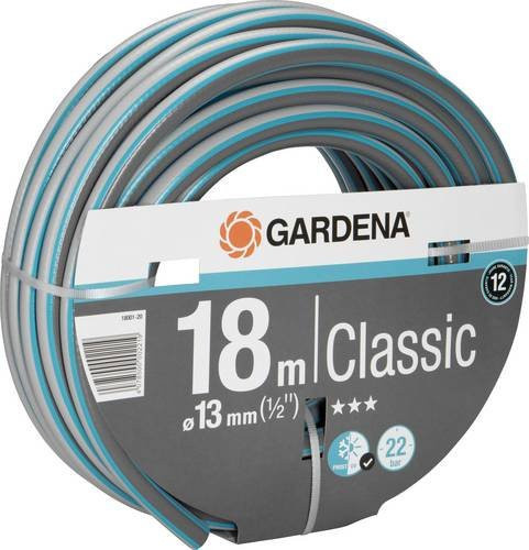 Gardena Gartenschlauch Classic aus PVC, 1/2 Zoll, 18 m, Grau/Blau - Bild 1