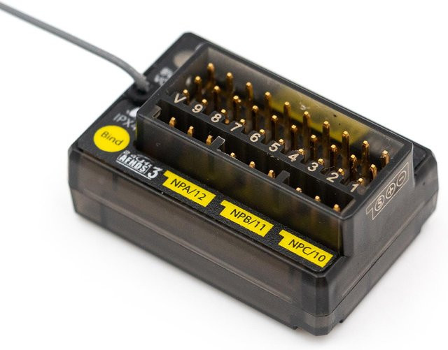 Flysky FGr12B 2,4 GHz 12CH Empfänger PWM PPM Ibus für AFHDS3 Sender und RF Module PL18/NB4/NB4 in Schwarz - Bild 1