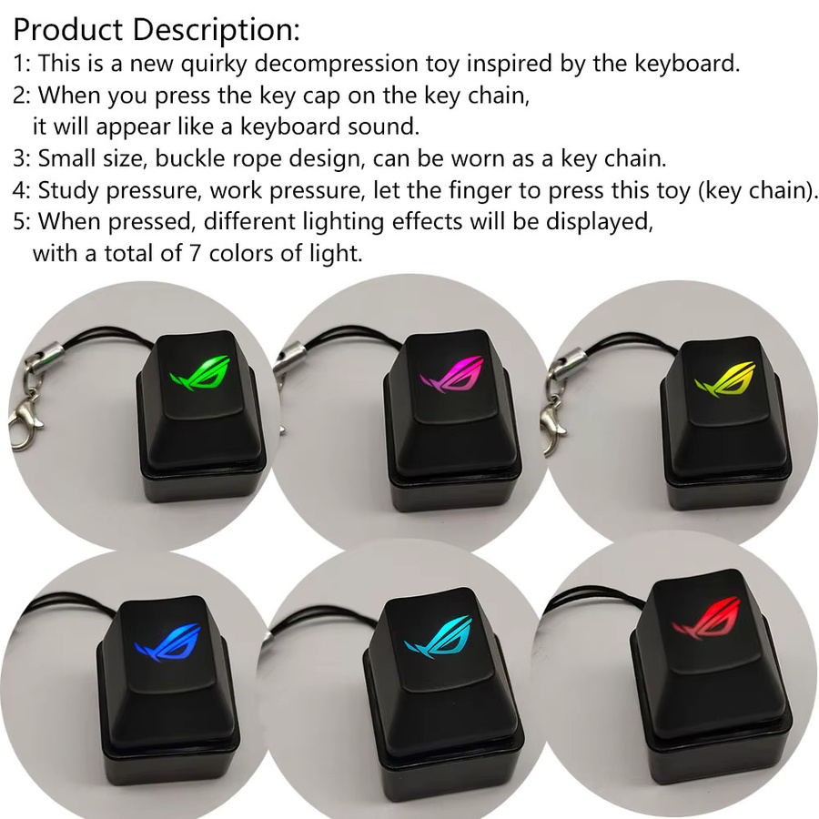 Schlüsselanhänger Mechanische Tastatur RGB, Herren - Bild 2