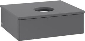 V&B Waschtischunterschrank Antao mit Beleuchtung, Anthrazit lackiert, B/T/H: 60 x 50 x 19 cm - Bild 1