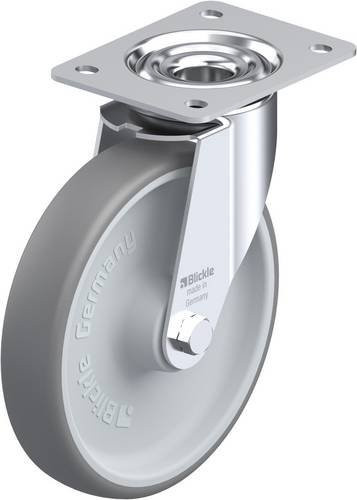 Blickle LE-TPA 200R Lenkrolle in Grau und Silber mit 200 mm Rad-Durchmesser und 250 kg Tragfähigkeit - Bild 1