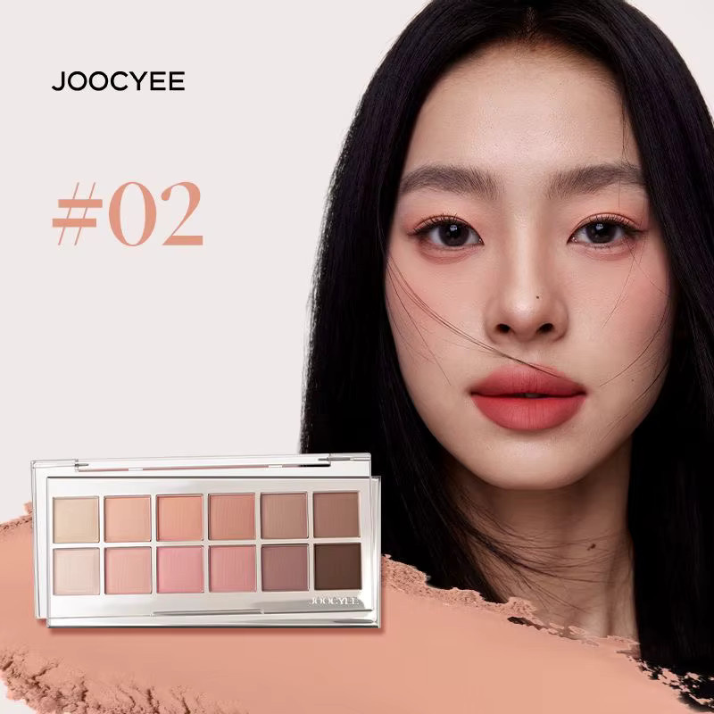 JOOCYEE Lidschattenpalette, 12 Farben, Matt und Schimmer, Unisex - Bild 1